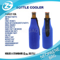 Holds a Standard 12 oz. Bottle Camping BBQ Navy Blue Color Neoprene Beer Bottle Cooler